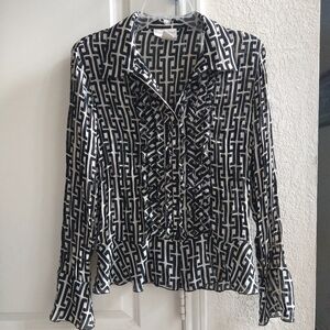 Worthington Sheer Ruffled Blouse